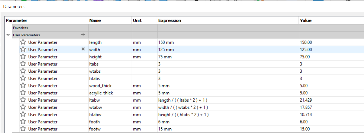 box params